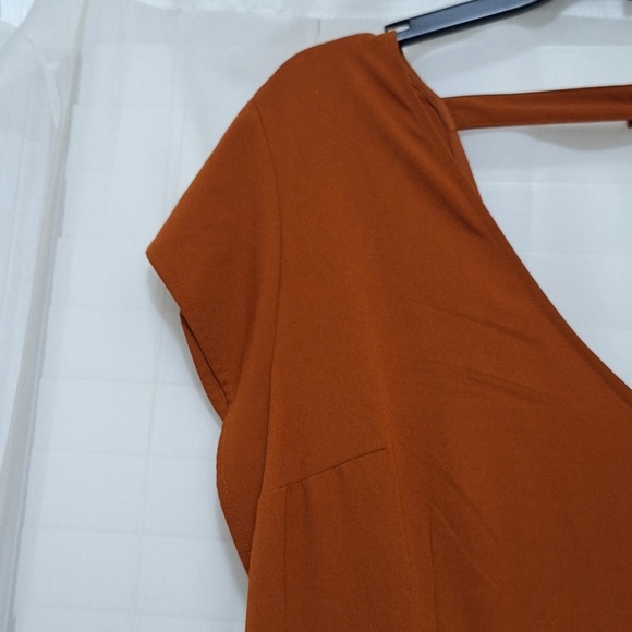 A New Day Jumpsuit Brown V-Neck Size XL - Picture 5 of 11